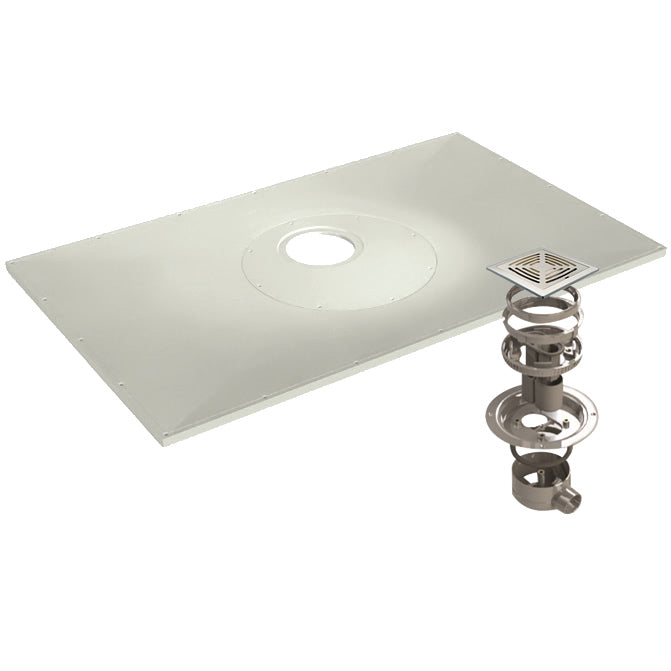 Impey Aqua Dec Easy Fit Wet Room Shower Tray with drain.