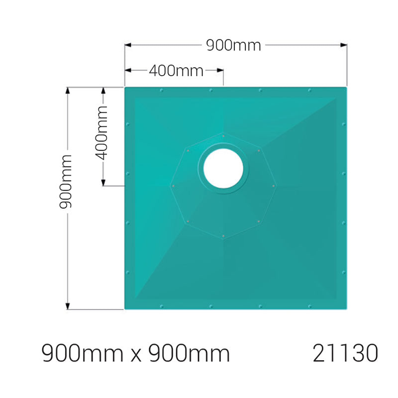 AKW Tuff Form8 Wet Room Shower Tray 900 x 900 x 22mm - Wetrooms Online