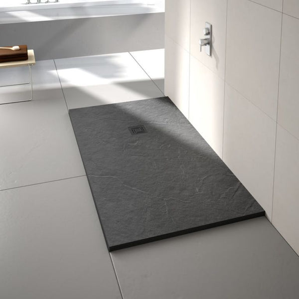 Thessaly Stone Shower Tray - (Matt Grey) - Ashton and Bentley