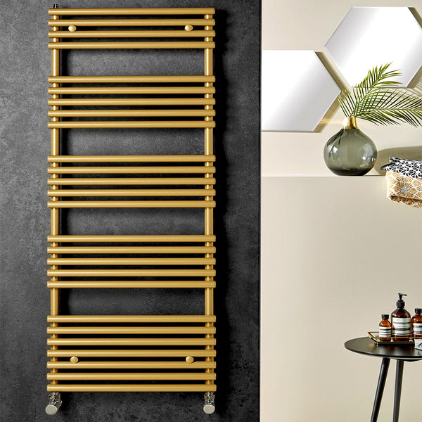 Gold radiator best sale towel rail