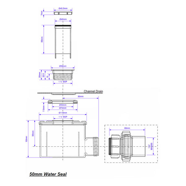 Linear Wet Room Walk in Shower Tray Kit